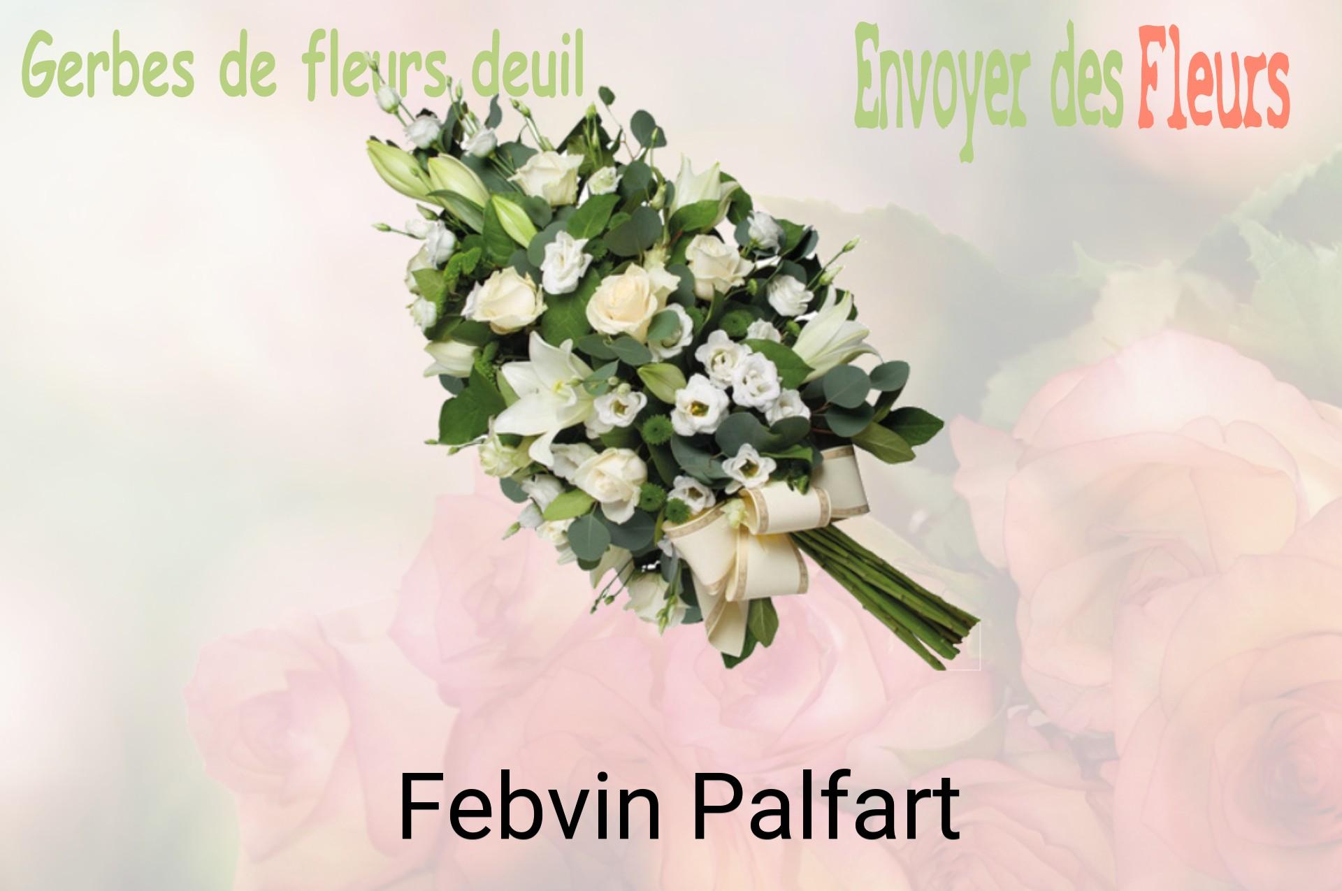 Gerbe de fleurs de deuil livrée à Febvin-Palfart